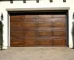 Metal Garage Doors Faux in Wood Finish